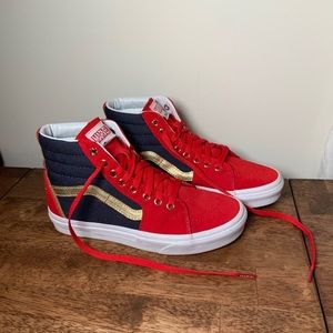 Captain Marvel S8-Hi Vans Shoes